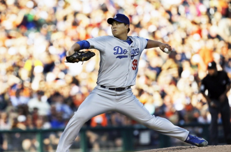 Ryu Hyun-jin hit hard in loss