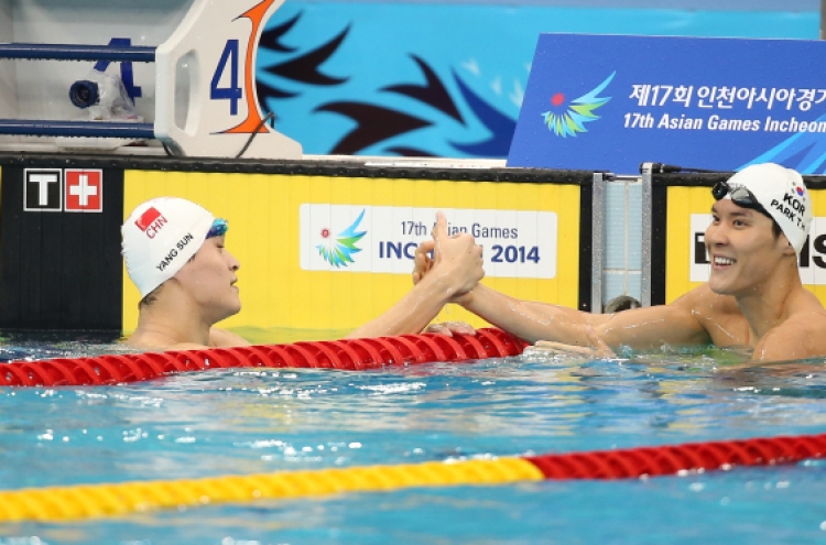 [Asian Games] Park Tae-hwan reaches 400ｍ freestyle final