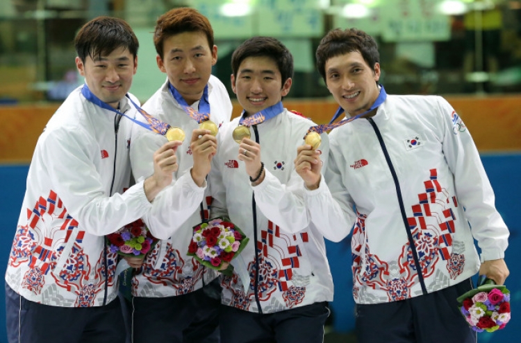 [Asian Games] South Korea wins men's epee fencing team gold