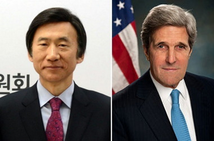 Yun, Kerry discuss N.K. human rights, IS air strikes