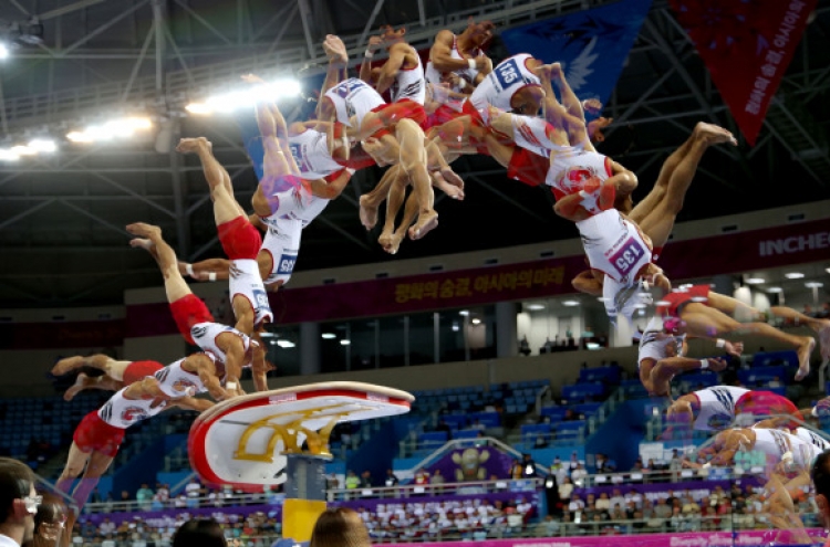 [Asian Games] Hyped-up inter-Korean vault duel fizzles