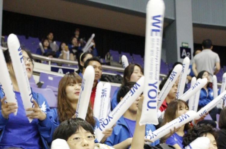 [Asian Games] Women's sepaktakraw: 9-year-old South Korean supports Indonesian team