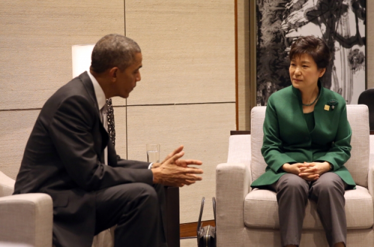 Park, Obama united against N.K.