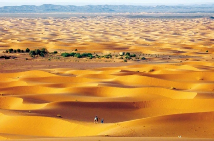 Sand dunes, camels and clay castles in Moroccan desert