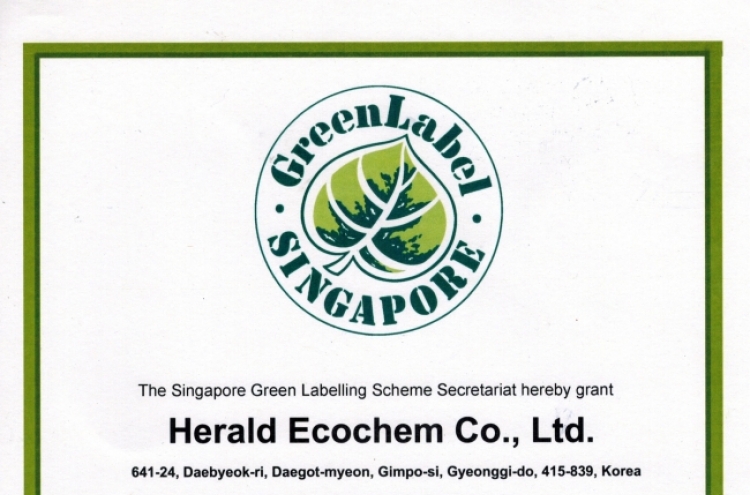 Ecochem wins Singapore’s ‘Green Label’ certification