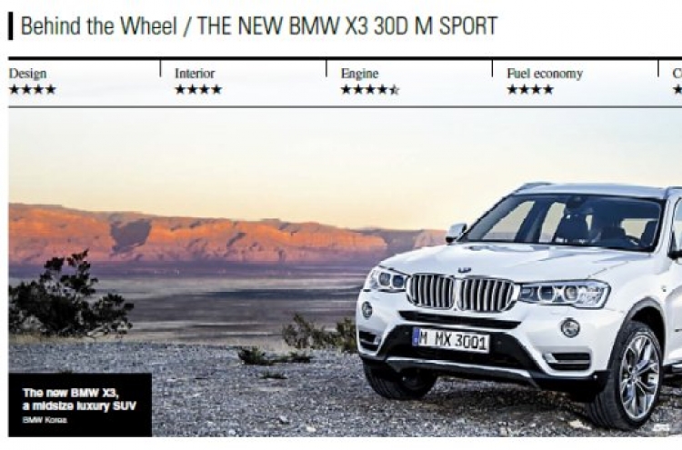 BMW X3 SUV offers sporty driving experience