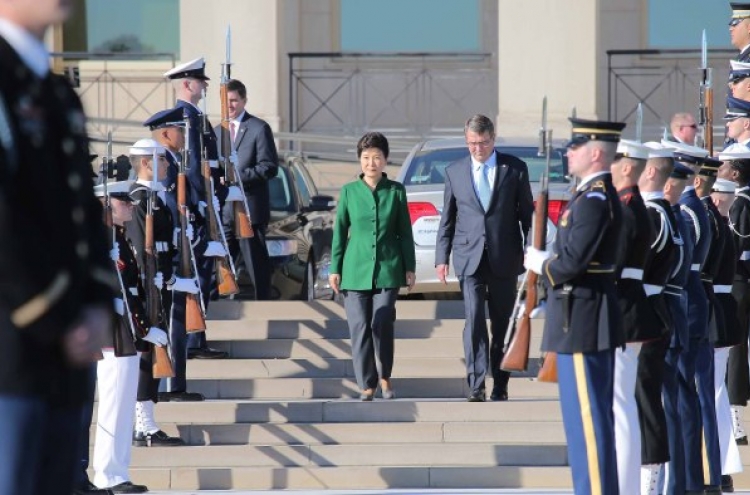 Park visits Pentagon, hails alliance