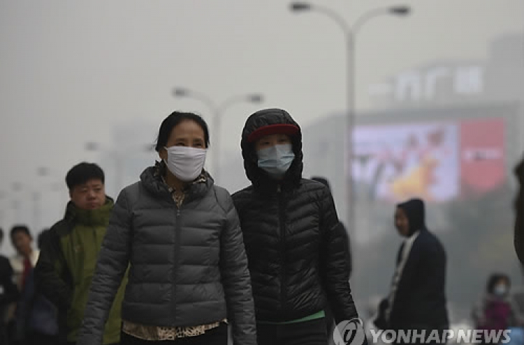 中스모그·미세먼지 서해로 이동…한반도 서남부 상륙 '초읽기'