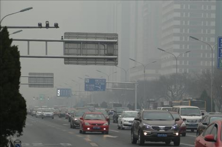 中 베이징, 스모그 재현…황색경보 발령