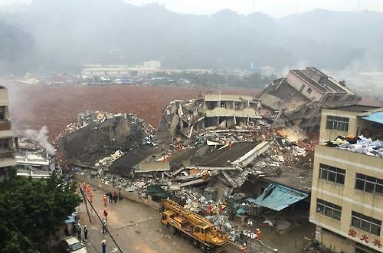 中선전 산사태 실종자 91명…"쓰레기 불법투기에 따른 인재"