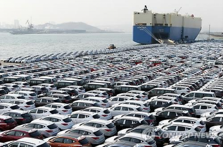 S. Korea’s auto exports fell 8.3 percent in Q4