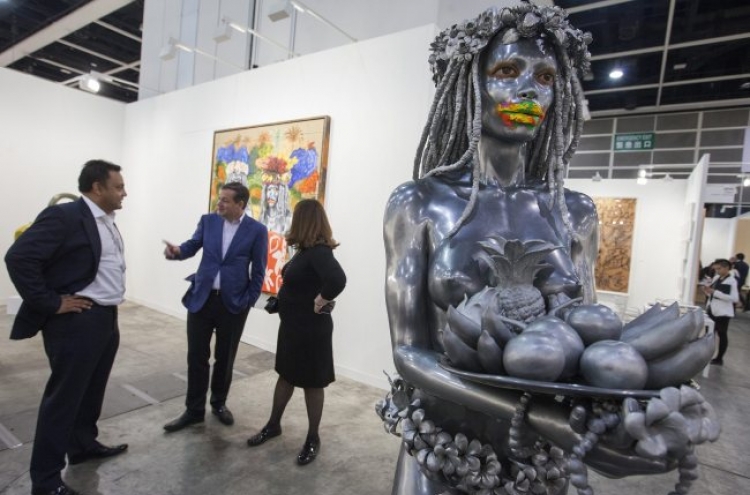 Metal cubes, N. Korea handcraft highlight Hong Kong art show