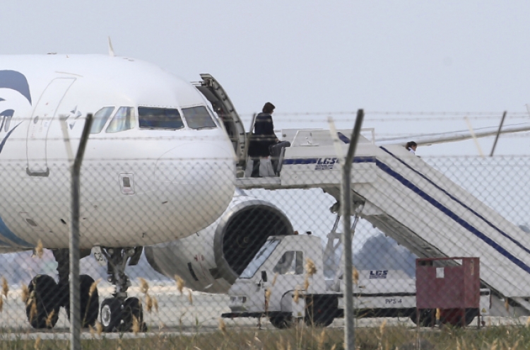 Egyptian plane hijacked, forced to land in Cyrus