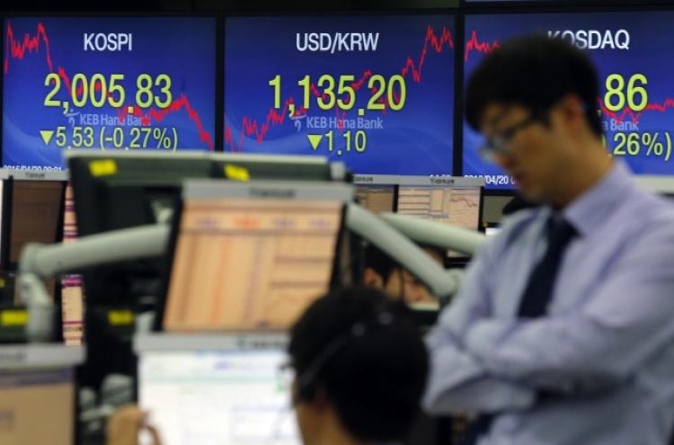 Seoul stocks end lower on low oil prices, profit taking