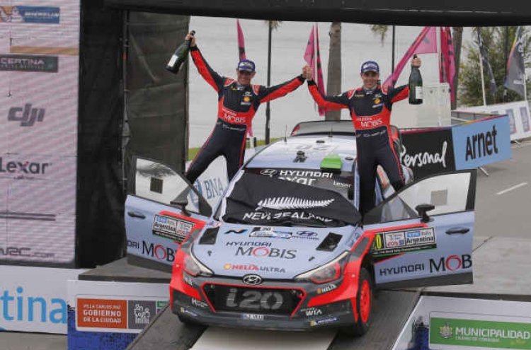 Hyundai Motor wins World Rally Championship Race