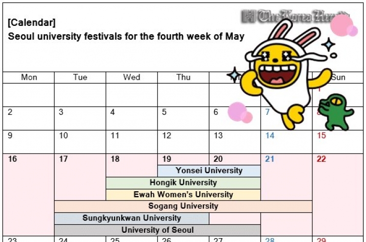 May university festivals list up (16~22)