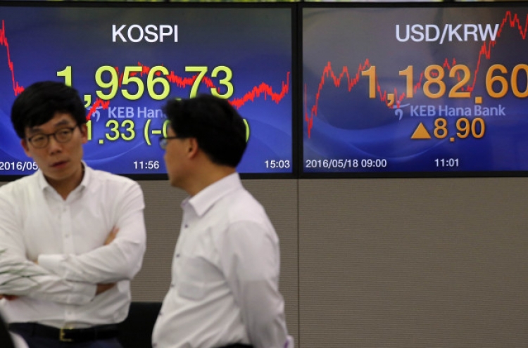 Korean stocks close lower on institutional selling