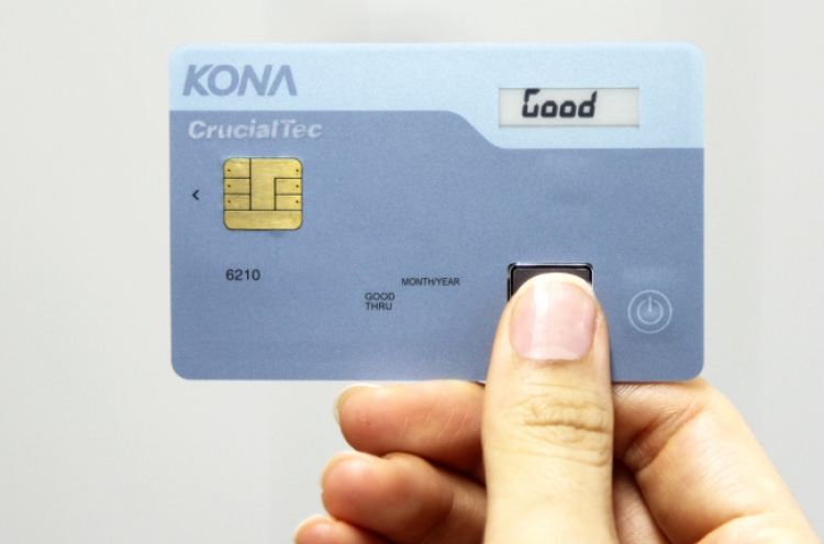 CrucialTec, Kona-I introduce biometric credit card