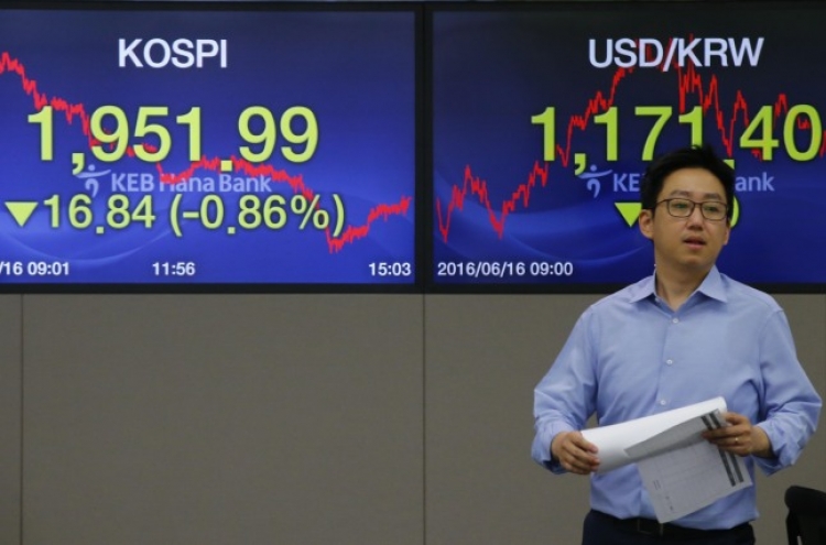 Seoul stocks dip to almost 1-month low on global uncertainties