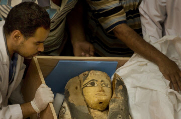 Ancient sarcophagus covers returned to Egypt