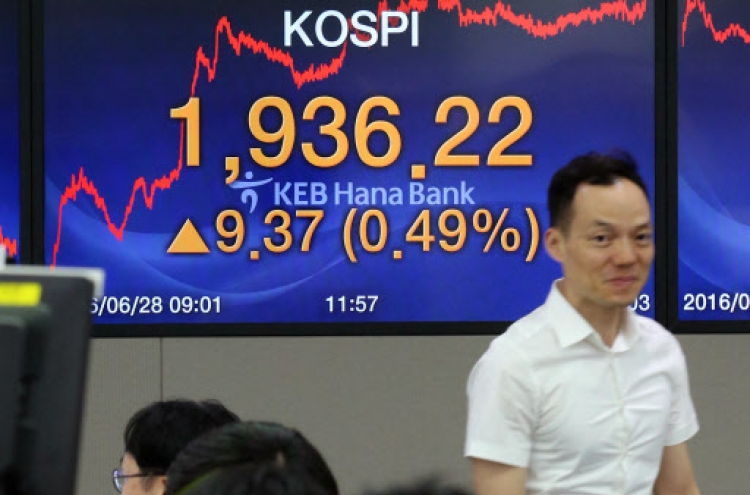 Seoul stocks rebound on eased Brexit woes