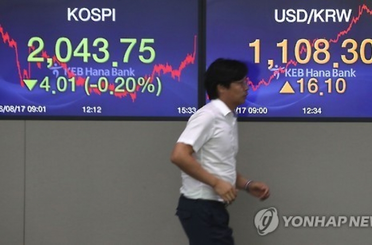 Seoul stocks down on U.S. rate hike woes