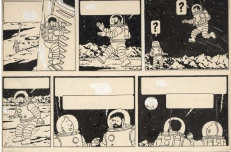 Tintin drawing sells for record 1.55 mn euros in Paris