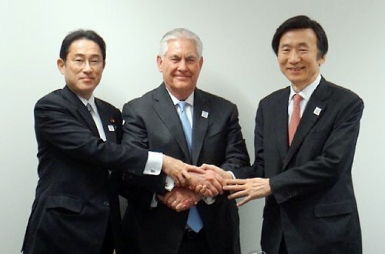 Top diplomats from S. Korea, US, Japan pledge to respond strongly to NK provocations