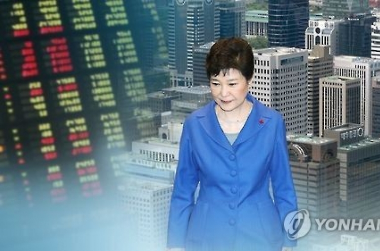 Stock market gains less than 4% under Park's term