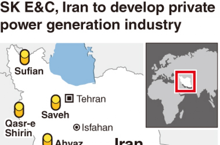 SK E&C to build, operate 5 power plants in Iran