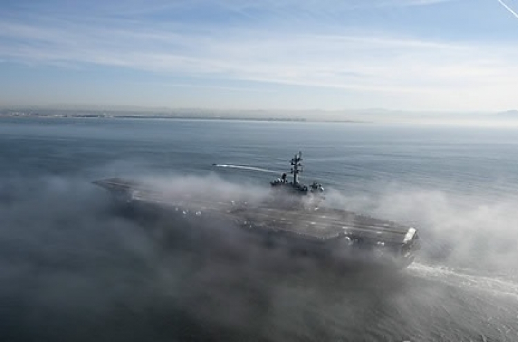 With aircraft carrier, US sending message to N. Korea: S. Korea