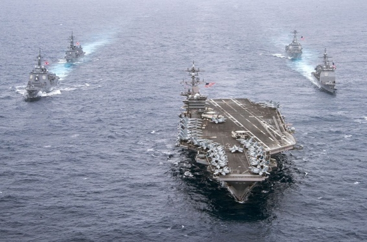 N. Korean state media makes 1st mention of US aircraft carrier in S. Korean waters