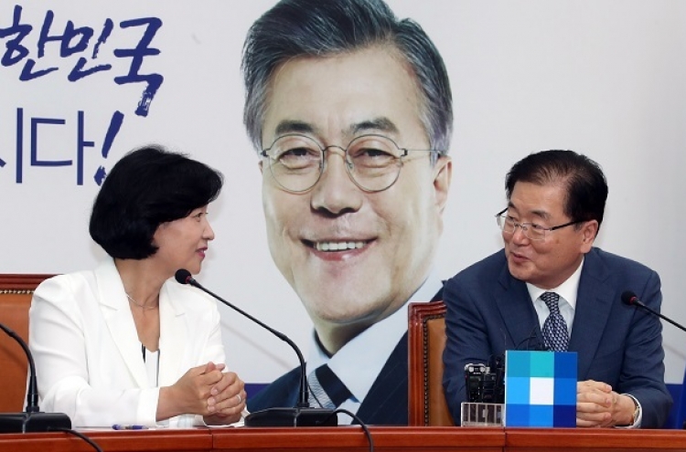 Choo calls on Moon's security advisor to rev up diplomacy for peninsular peace