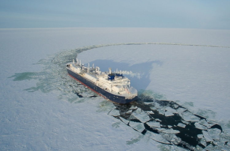 DSME launches first icebreaking LNG ship in Russia