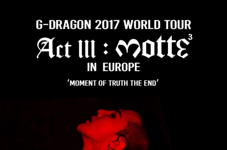 G-Dragon adds 5 European cities to on-going world tour