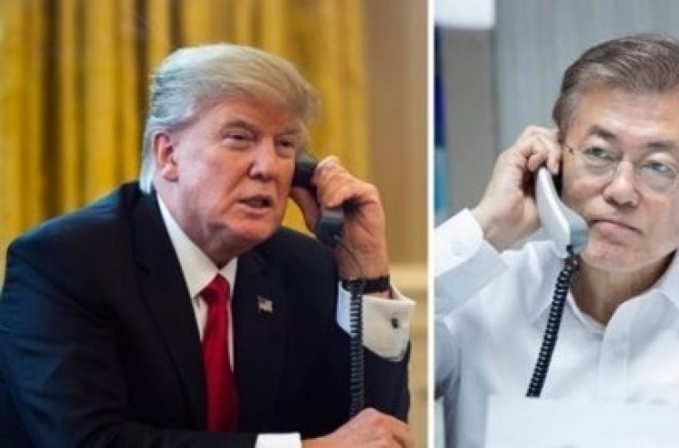 Moon, Trump to soon hold telephone talks over N. Korea: official