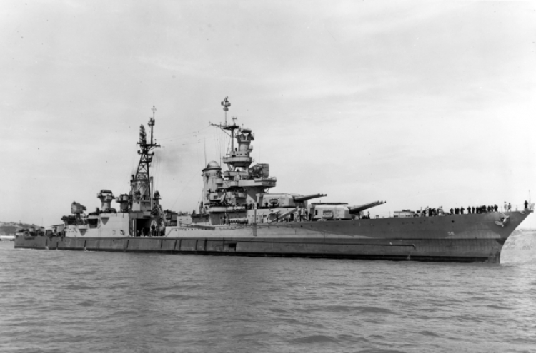 히로시마 원폭 싣고간 미 군함, 침몰 72년 만에 발견