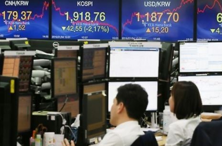 S. Korean stocks down late Monday morning on NK threat