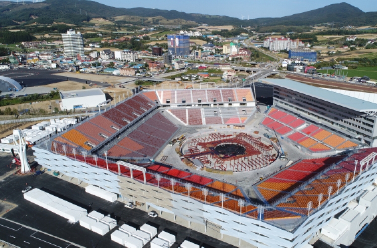 South Korea nears completion of stadium for Olympic ceremonies