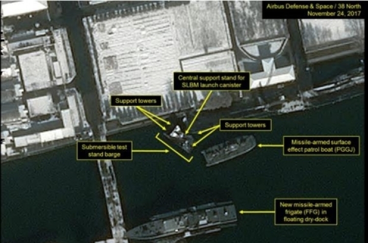 Satellite imagery shows progress in N. Korea's SLBM program