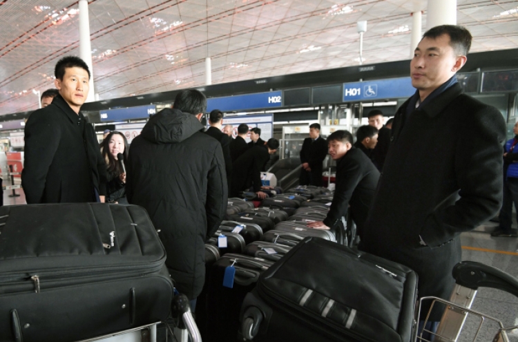 North Korean national soccer teams in Japan for tournament