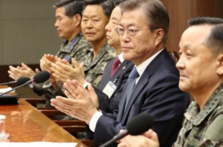 Moon to meet top military commanders over lunch