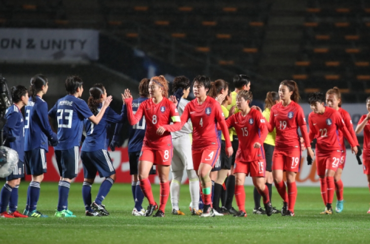 S. Korean women lose 3-2 to Japan in regional football tournament opener