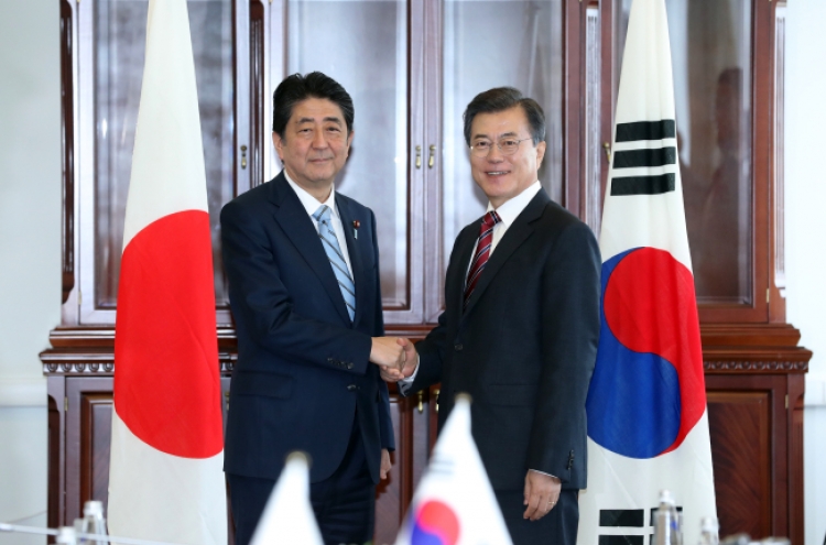 Moon calls for improved ties between Japan, N. Korea