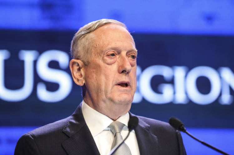 Mattis: No relief to sanctions on N. Korea until denuclearization