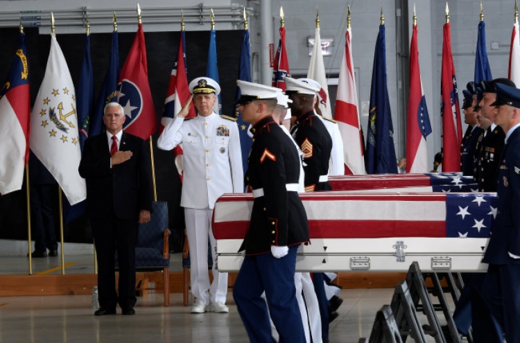 Presumed US troop remains return home from N. Korea