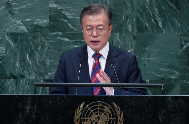 S. Korean president urges UN not to leave N. Korea behind