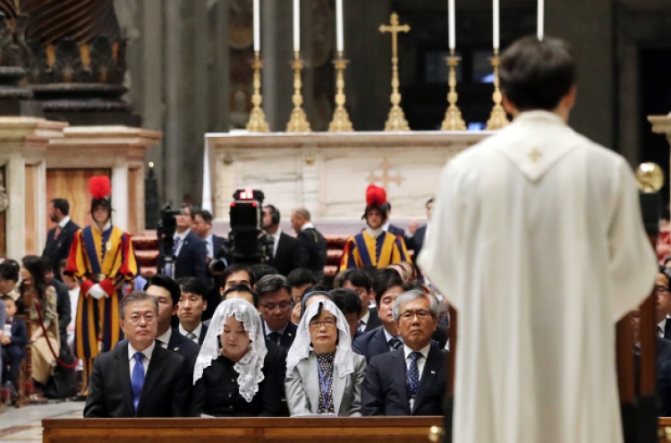 Vatican welcomes Moon with special mass for Korean peace