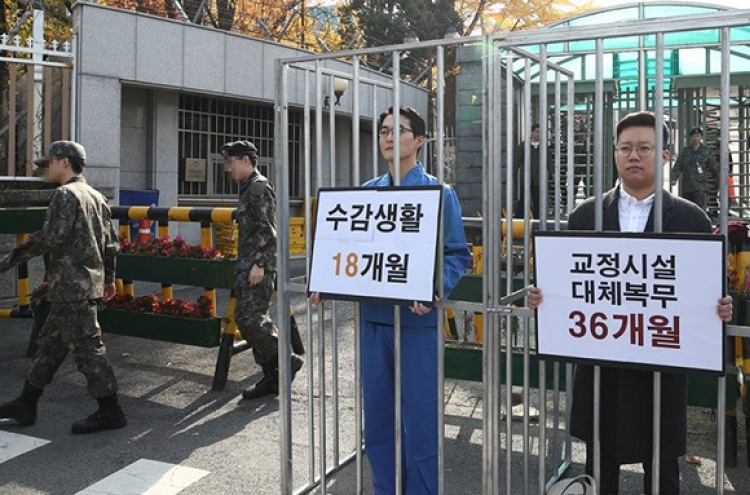 Conscientious objectors to serve at correctional facilities for 36 months