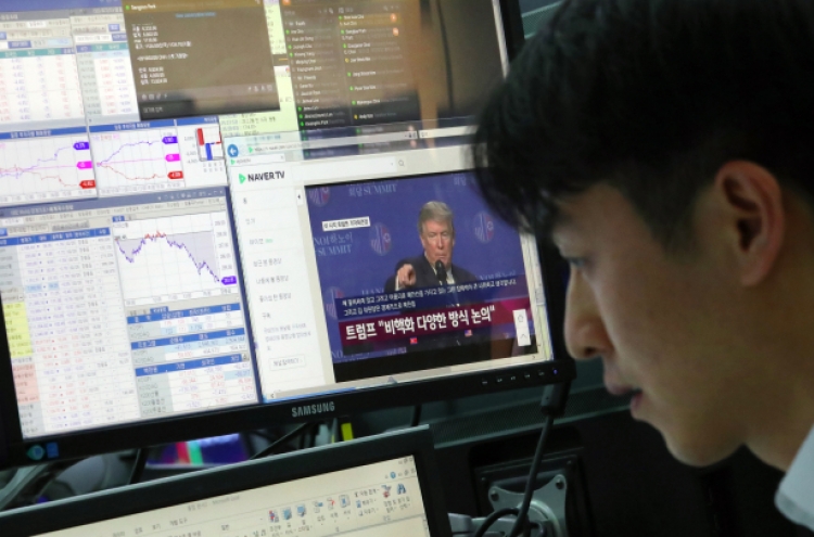 S. Korean market loses ground over Trump-Kim summit breakdown